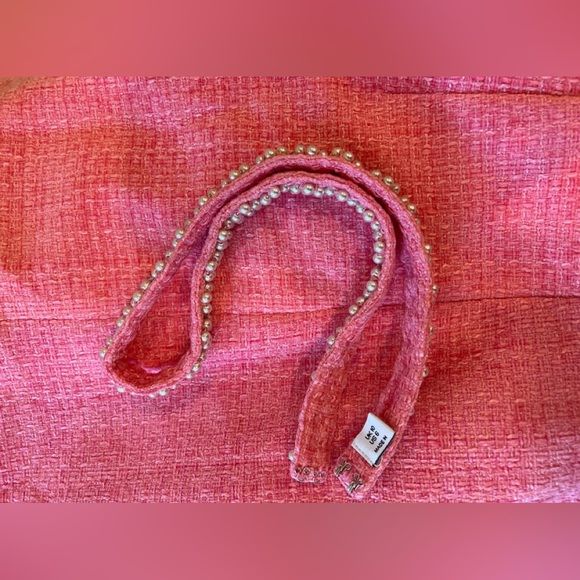 Self Portraits Pink Boucle Bow Mini Dress - Picture 5 of 5